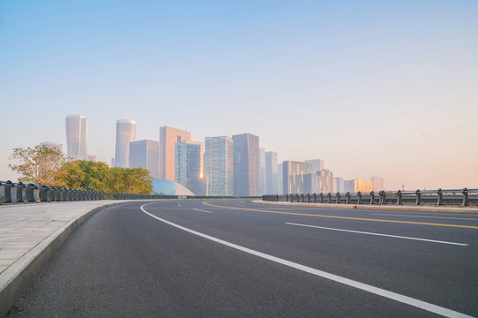 浙江杭州城市建筑和道路交通