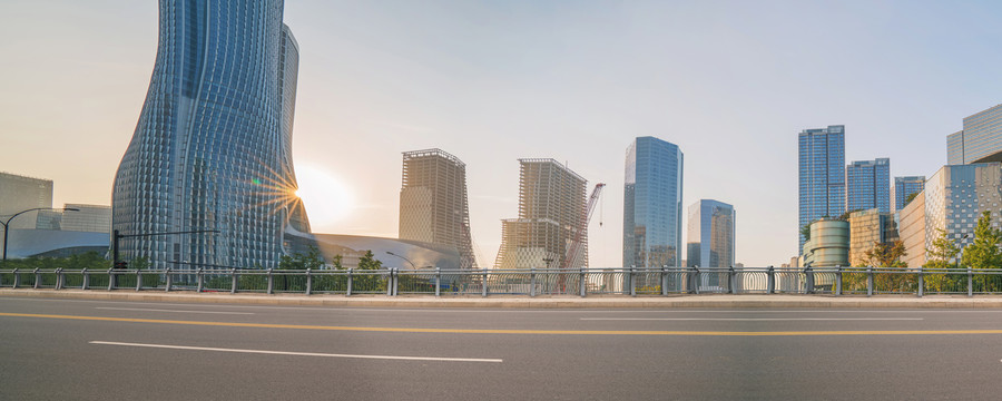 浙江杭州城市建筑和道路交通