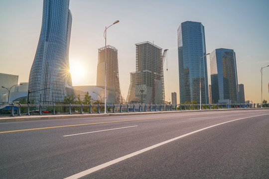 浙江杭州城市建筑和道路交通