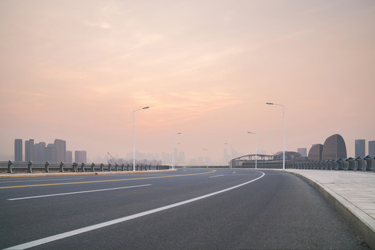 浙江杭州城市建筑和道路交通