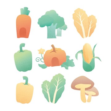 蔬菜卡通插画