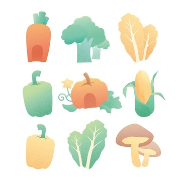 蔬菜卡通插畫