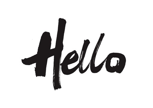 HELLO毛筆手寫(xiě)字體