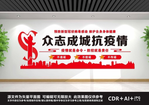 新型冠狀病毒文化墻