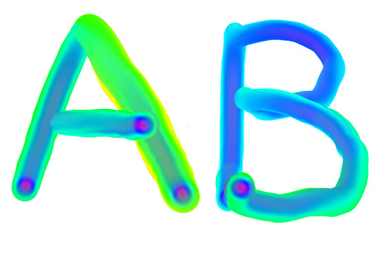 數(shù)字字母AB
