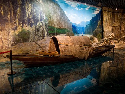 重庆中国三峡博物馆展品打鱼船