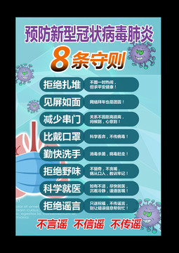 預(yù)防新型冠狀病毒知識8條守則