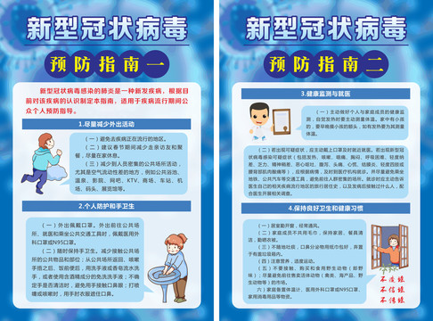 新型冠状病毒预防指南海报传单