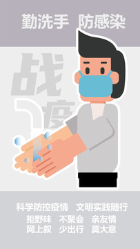 新冠狀病毒戰(zhàn)疫插畫(huà)
