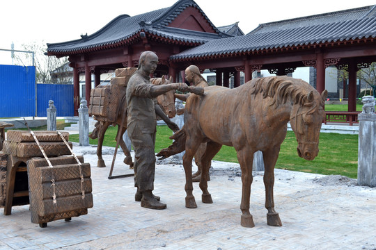 马队运输雕塑