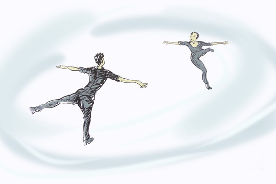 男女花樣滑雪