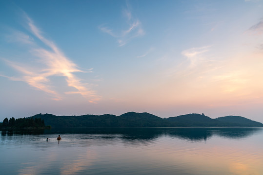 武汉东湖落雁岛日落