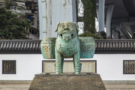 泸州麒麟温酒器雕塑