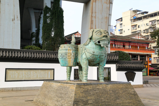 泸州麒麟温酒器雕塑
