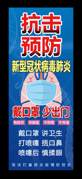 預(yù)防新型冠狀病毒宣傳展架