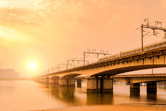 杭州钱塘江二桥公路桥铁路桥