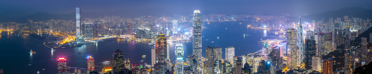 香港夜景全景