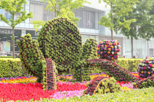 街道绿化立体花坛