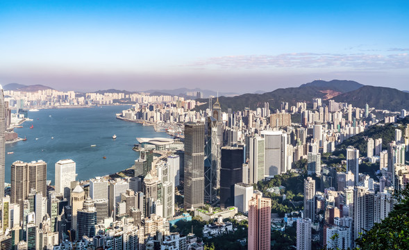 空中鸟瞰香港