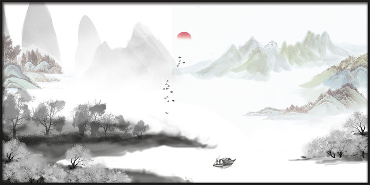 水墨掛畫