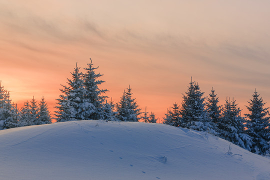 雪岭夕照4