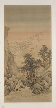 王云仿李營丘寒林鴉陣圖