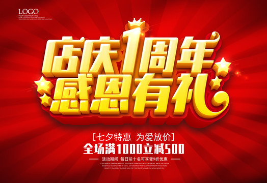 店慶1周年感恩有禮