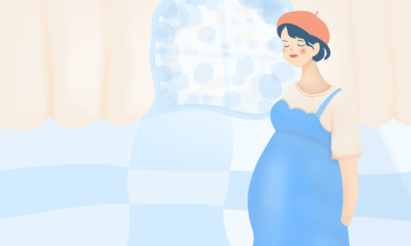 孕婦插畫