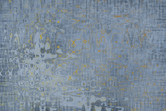 灰色金线条抽象地毯