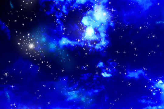 藍色星空背景