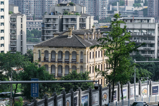 重庆渝中区修缮中法国领事馆旧址