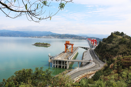 三峡大坝局部