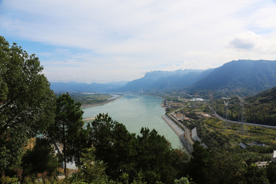 三峡大坝局部