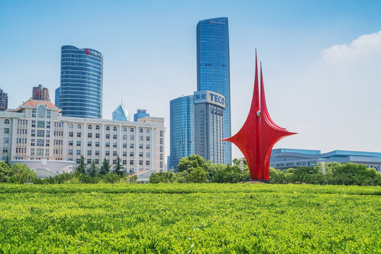 江西省南昌市秋水广场建筑风光