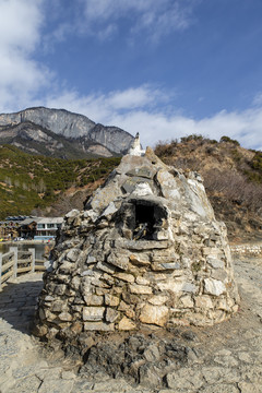 泸沽湖里格村玛尼堆