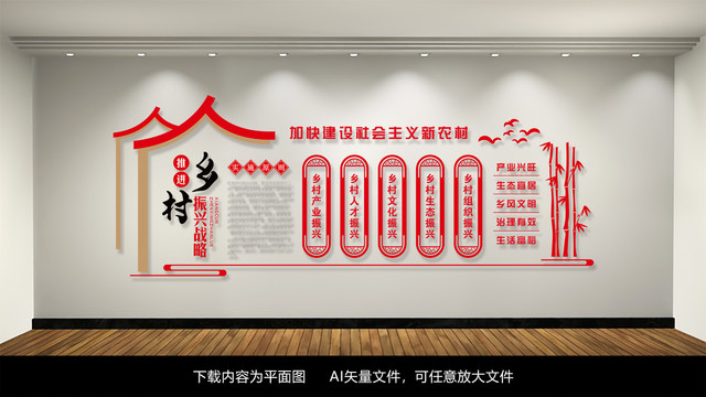 新農(nóng)村建設(shè)五個(gè)振興文化墻