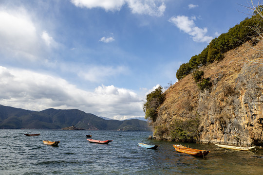 云南女神湾泸沽湖风光