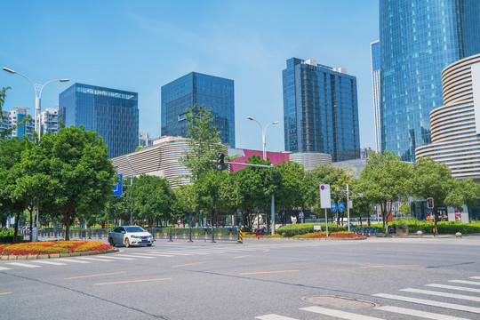 江西南昌市城市风光和建筑桥梁