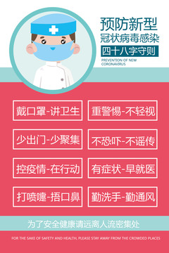 新型冠狀病毒肺炎海報