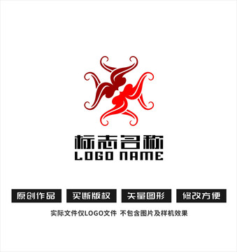 X字母标志吉祥logo