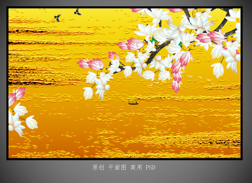 花鳥背景墻