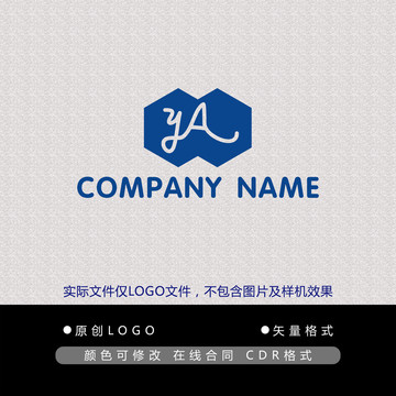 YA字母logo