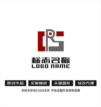 CR字母RC标志科技logo