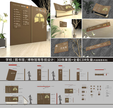 學(xué)校圖書館博物館導(dǎo)視
