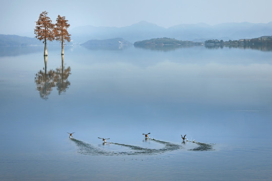 唯美湖泊山水风光