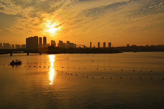 五缘湾黄昏美景