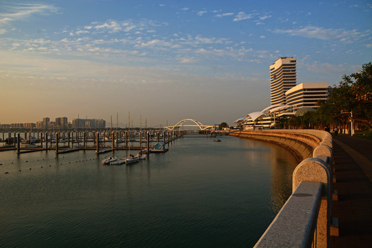 五缘湾黄昏风景