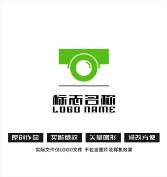 T字母標(biāo)志車輪相機攝影l(fā)ogo