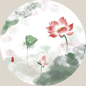 荷花裝飾