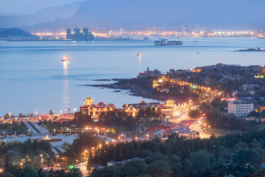 青岛海滨夜景